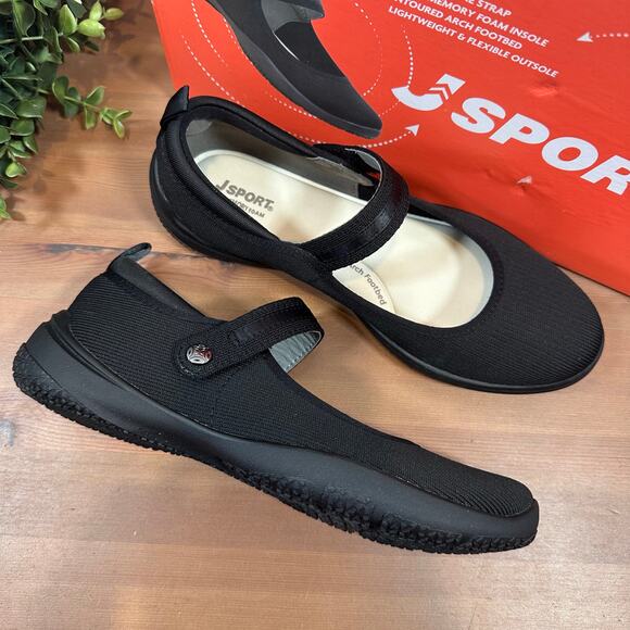 J Sport Women's Melody Mary Jane Black Shoes Size 9 - Picture 1 of 7